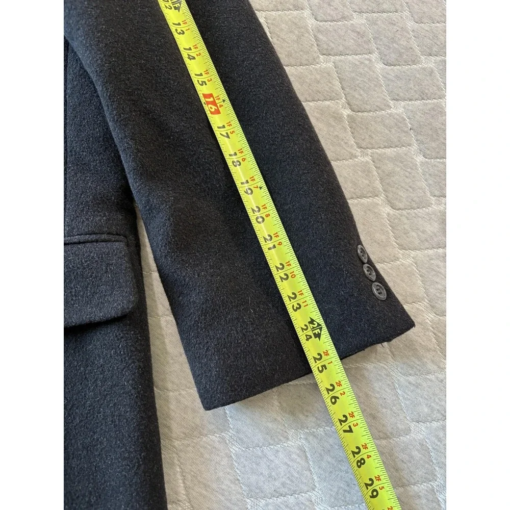 Silver Cloud Coat Mens 46 Black Cashmere Blend Overcoat Long Formal Business